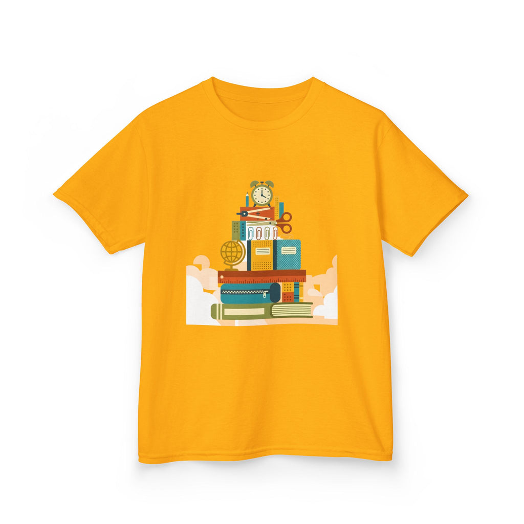 Kids Tee - Flat Vector School Supplies Stack | Back to School 2026