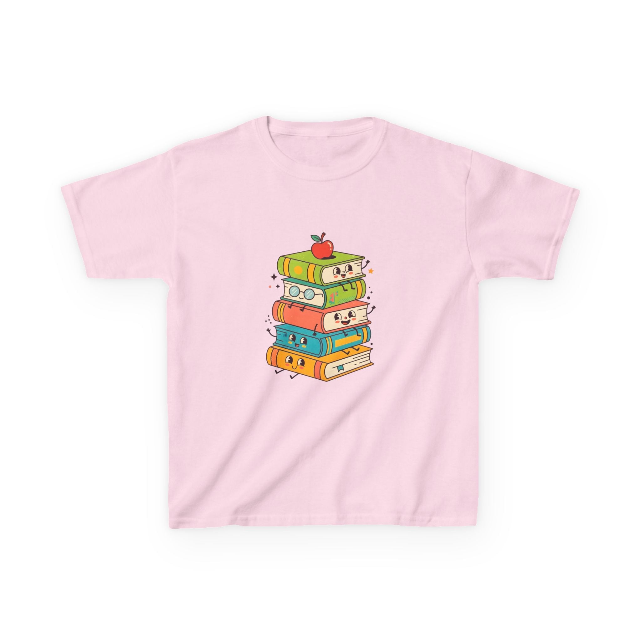 Kids Bookworm Tee - Whimsical Retro Reading & Learning Design