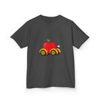 Kids T-Shirt - Apple On Wheels Graphic | Whimsical Fruit Car