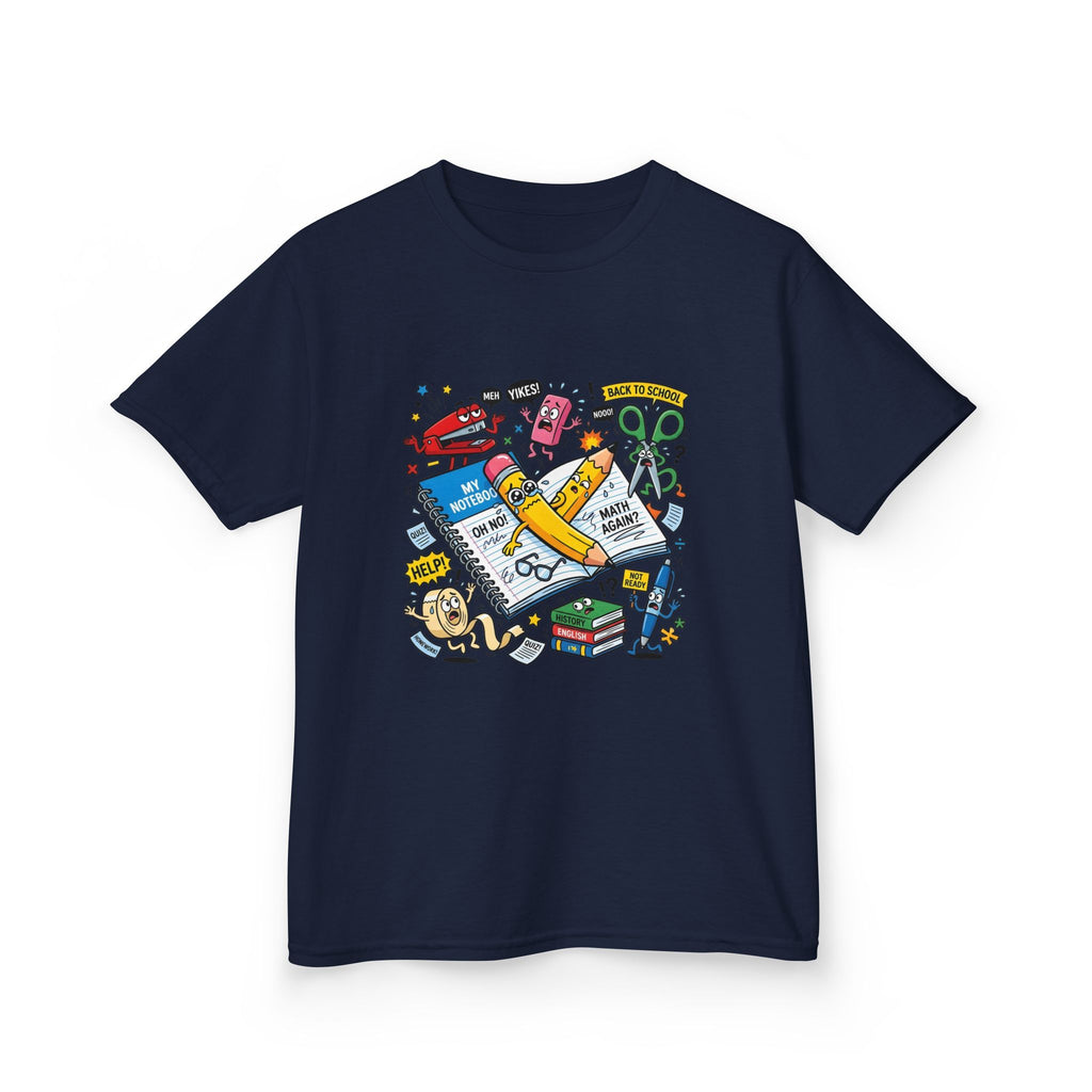 Kids Tee - Back to School Anxiety MEH YIKES! Funny Student