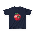 Kids Steampunk T-Shirt - Low Poly Geometric Mechanical Apple Worm