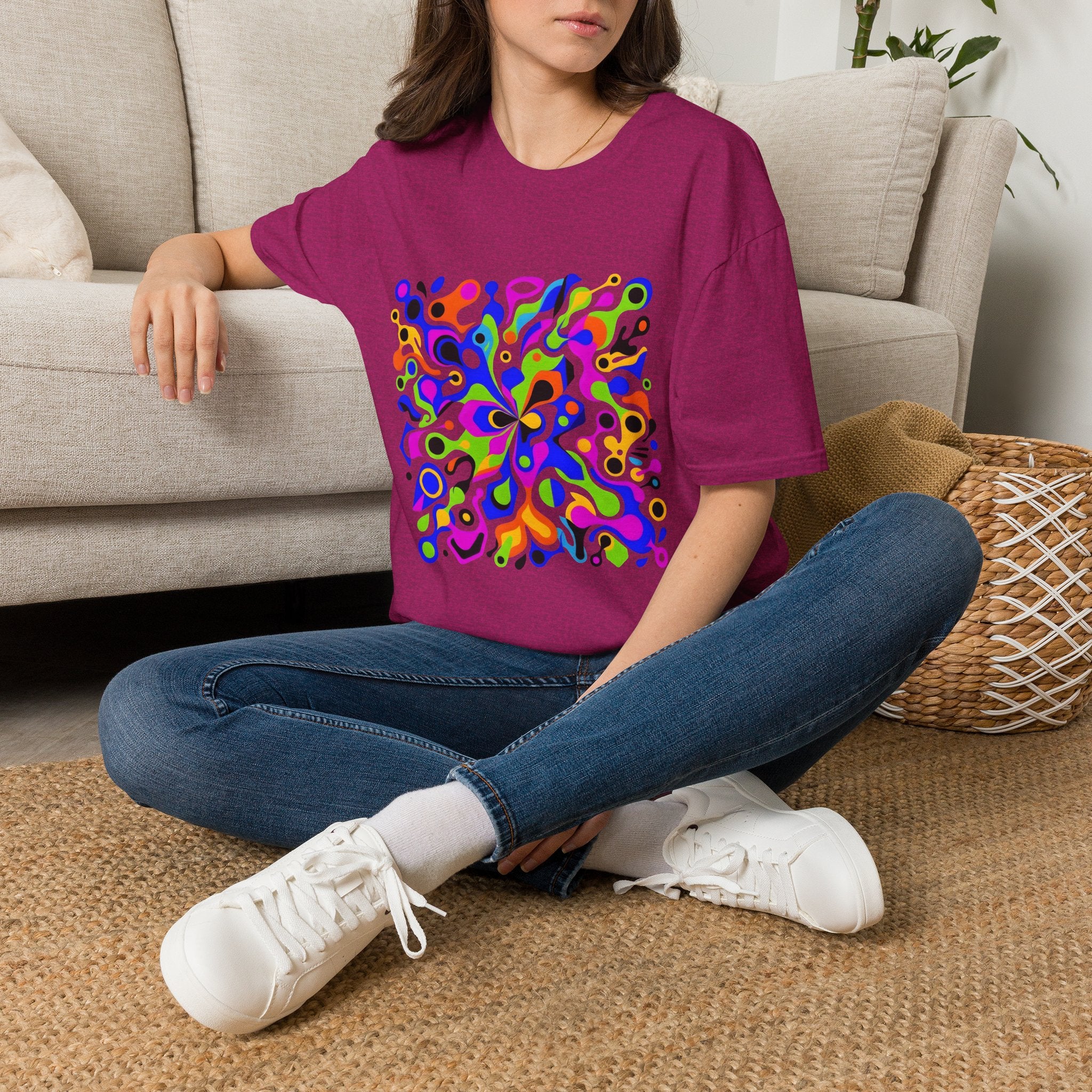 Unisex T-Shirt - Vibrant Organic Abstract | Psychedelic Flow