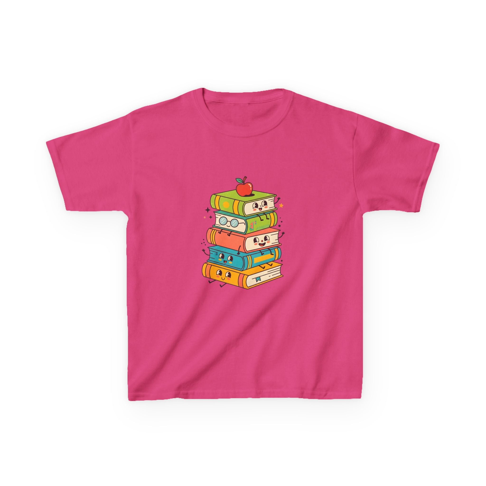 Kids Bookworm Tee - Whimsical Retro Reading & Learning Design