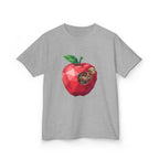 Kids Steampunk T-Shirt - Low Poly Geometric Mechanical Apple Worm