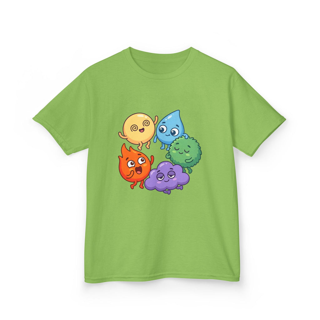 Kids Heavy Cotton Tee - Cute Whimsical Elemental Characters