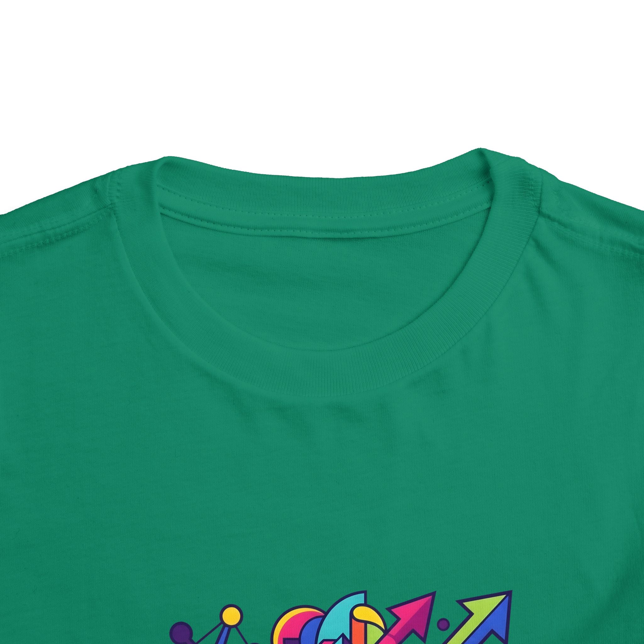 Toddler Crypto Shirt - Neon Geometric Digital Art | Blockchain Kids