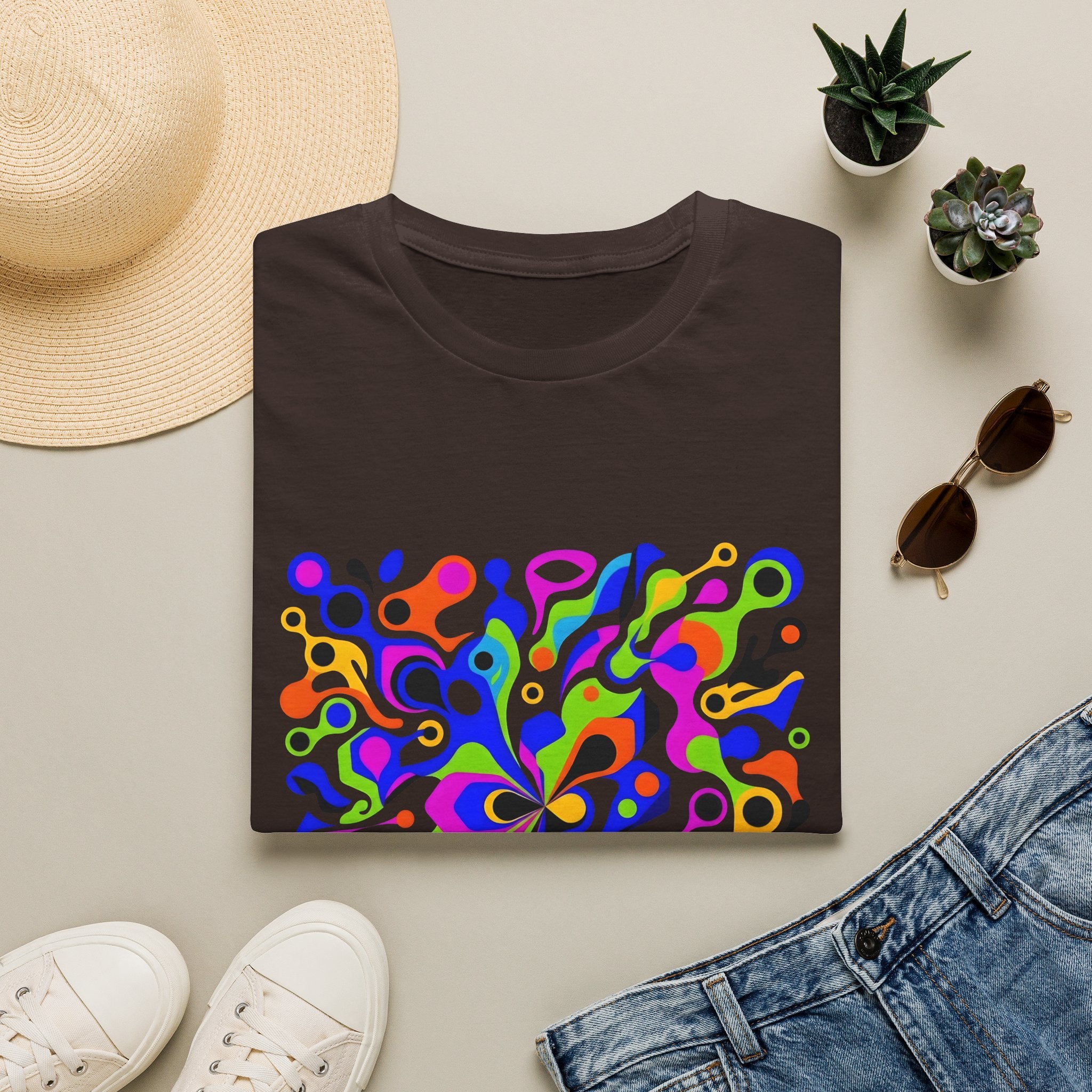Unisex T-Shirt - Vibrant Organic Abstract | Psychedelic Flow