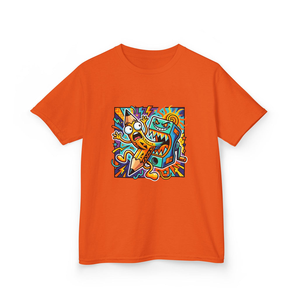 Kids Tee - Dynamic School Supplies Cartoon | Back to School Fun