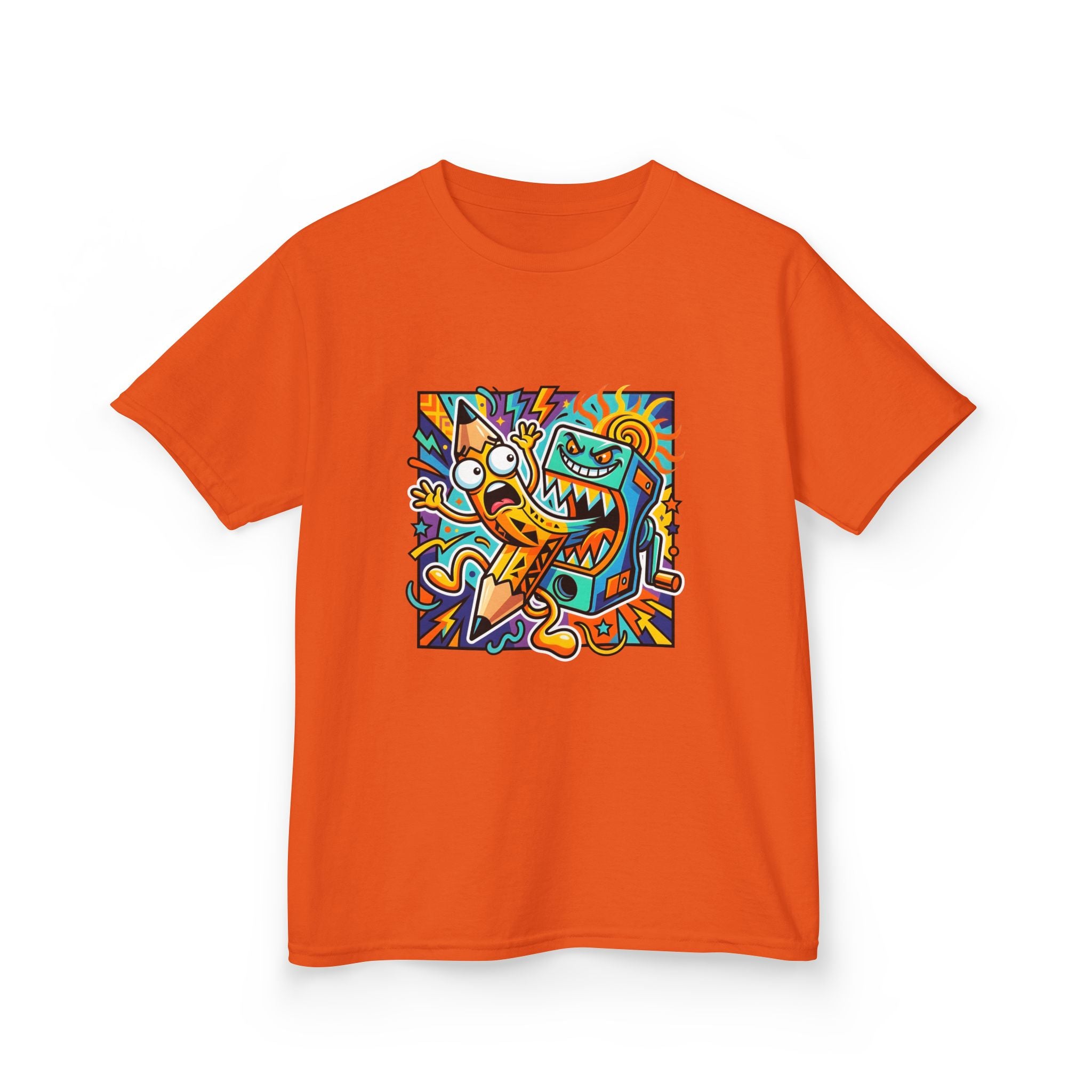 Kids Tee - Dynamic School Supplies Cartoon | Back to School Fun