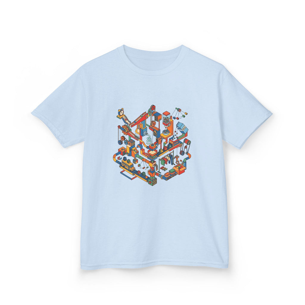 Kids Daily Routine T-Shirt - Whimsical Cartoon Machine