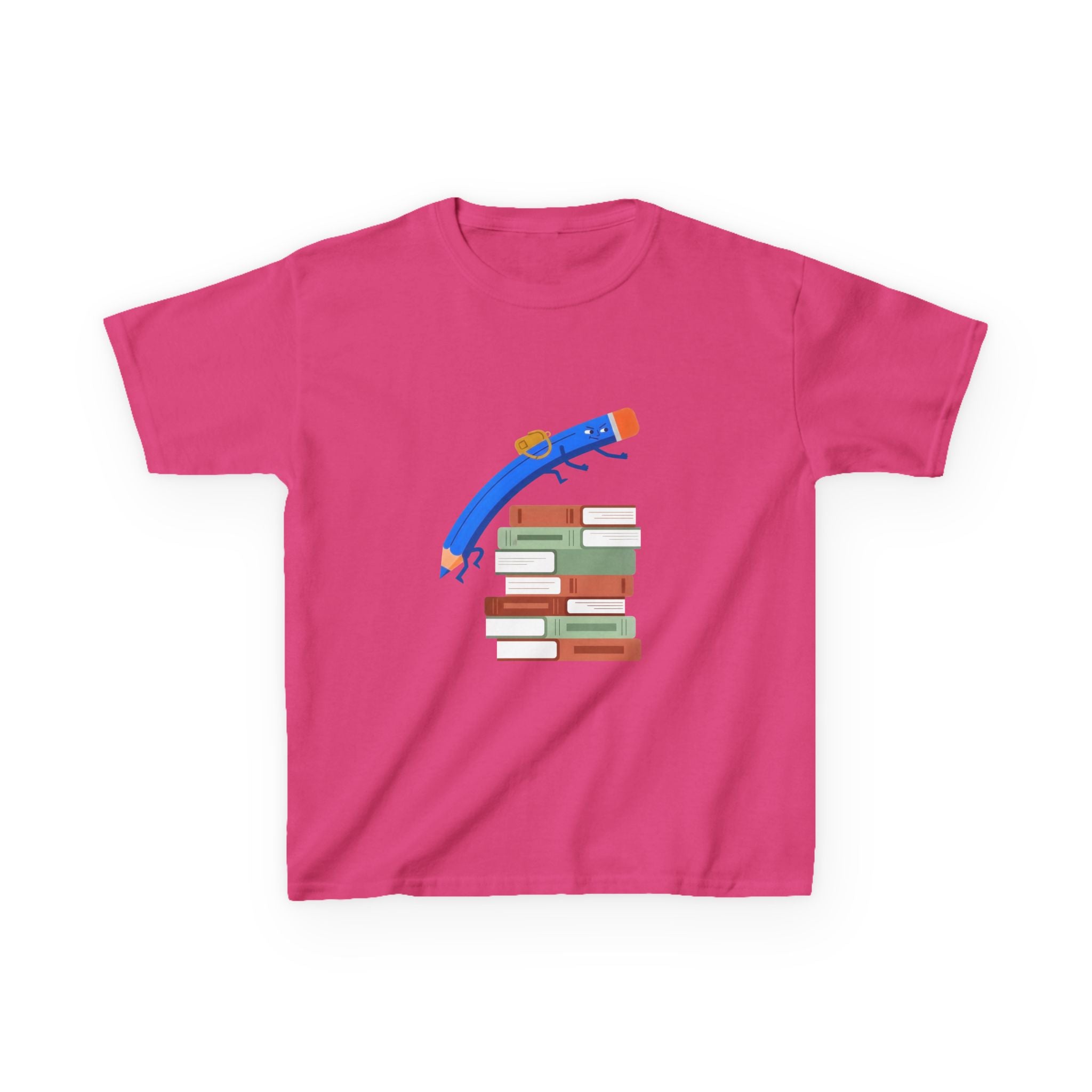 Kids Tee - Back to School Education | Books & Pencil