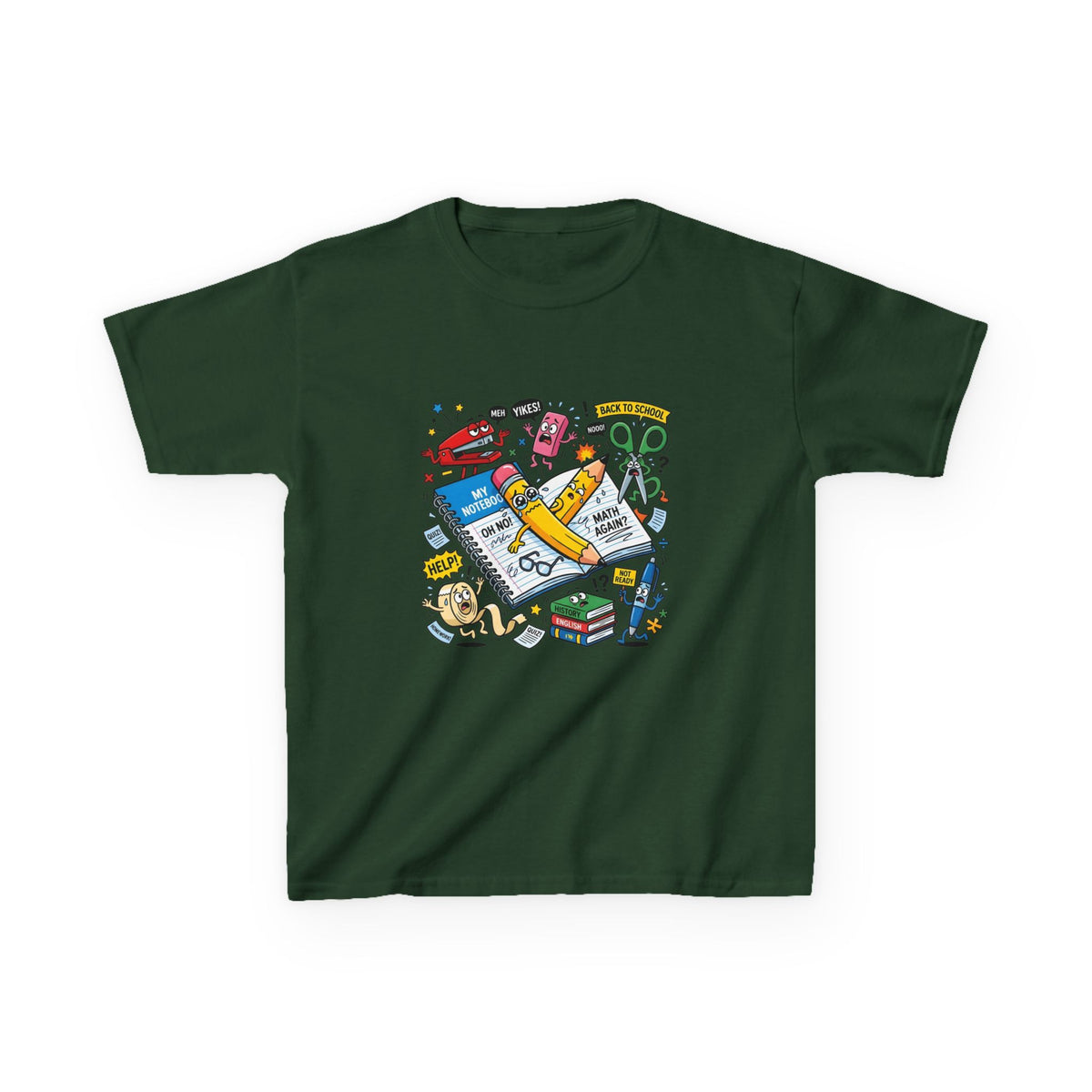 Kids Tee - Back to School Anxiety MEH YIKES! Funny Student
