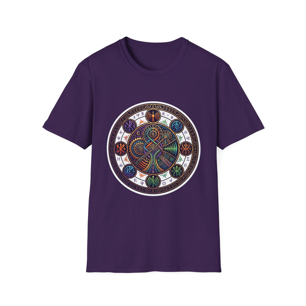 Unisex Steampunk T-Shirt - Ornate Mystical Mandala & Gears