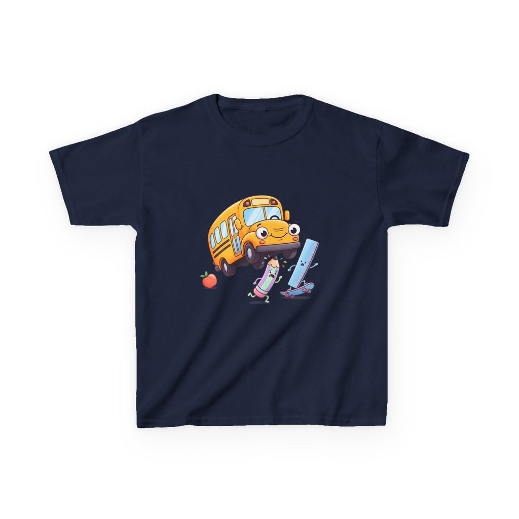 Kids School Bus Tee - Cute School Supplies Shirt | Back to School 2026