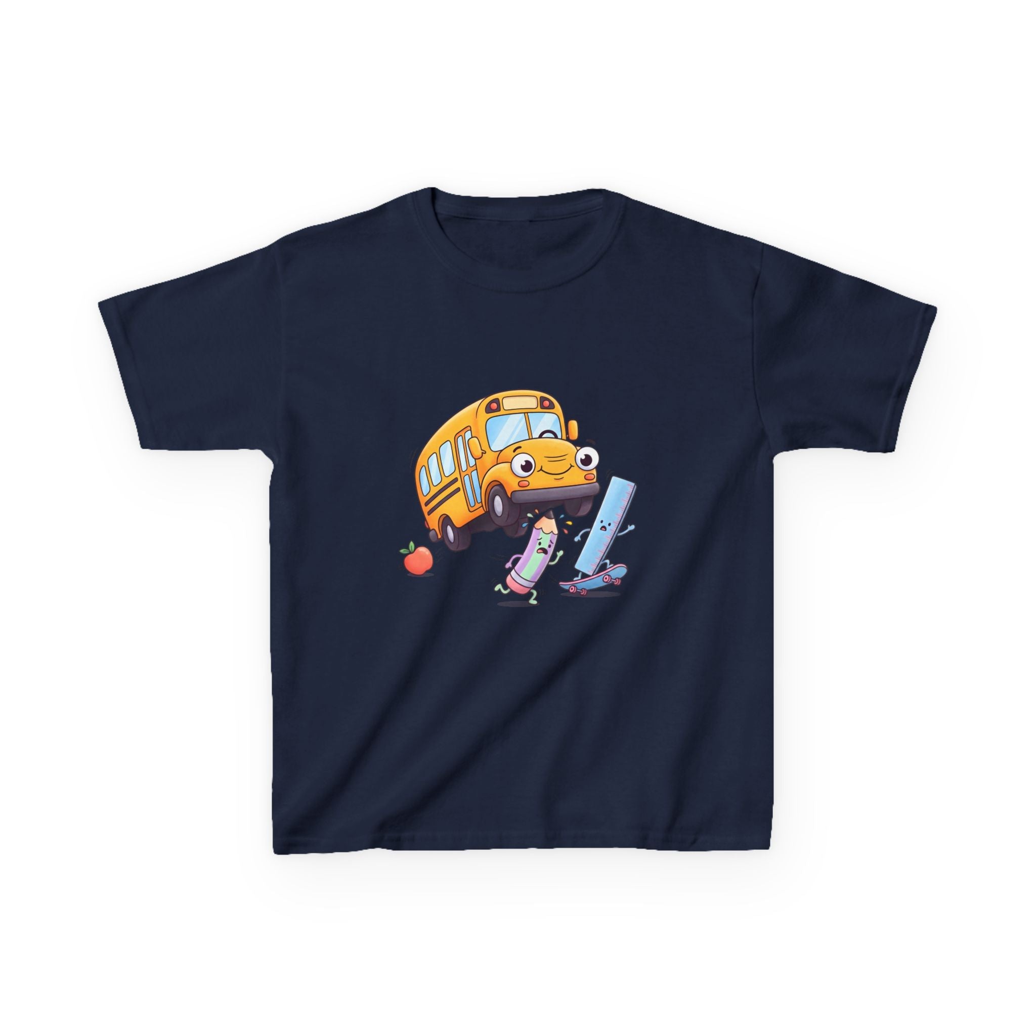 Kids School Bus Tee - Cute School Supplies Shirt | Back to School 2026