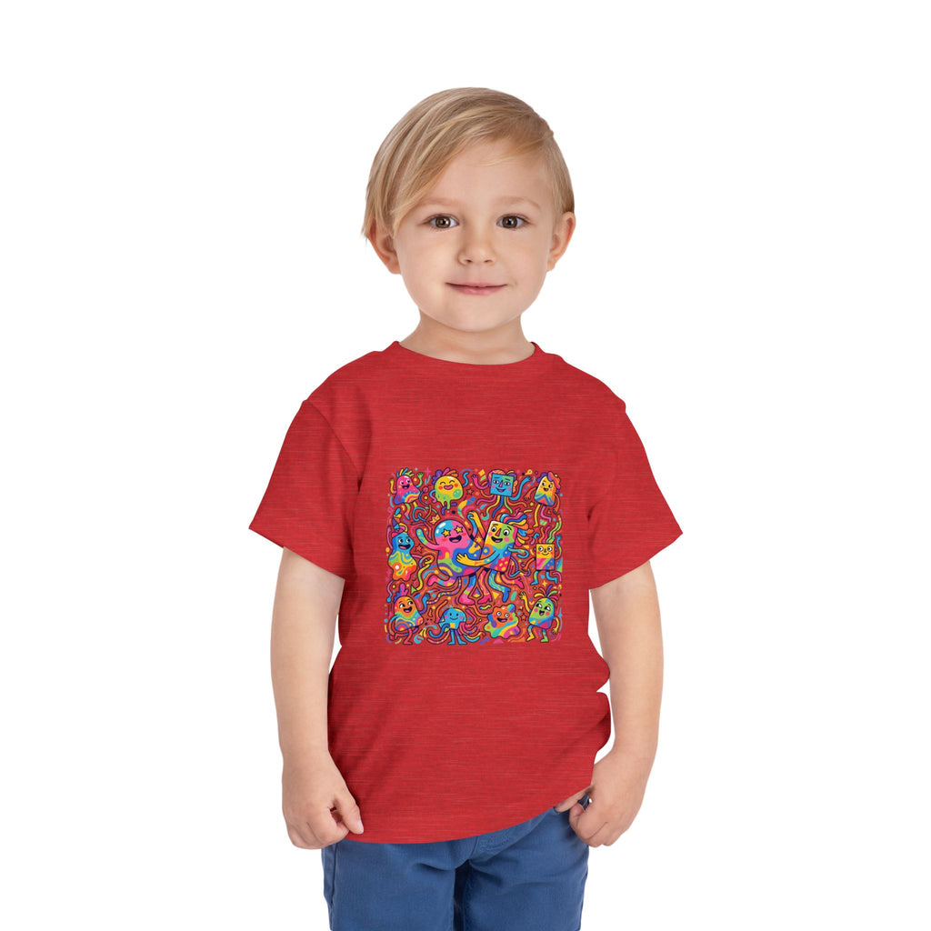 Toddler T-Shirt - Vibrant Whimsical Creatures | Doodle Art