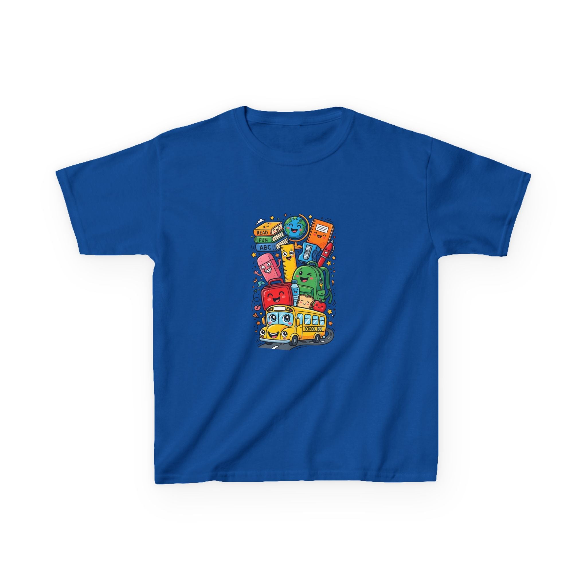 Kids Back to School T-Shirt - Cute School Bus, ABC | First Day