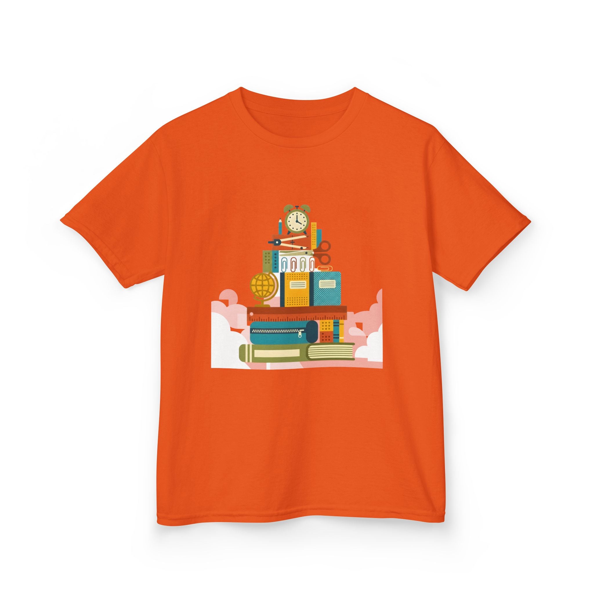 Kids Tee - Flat Vector School Supplies Stack | Back to School 2026