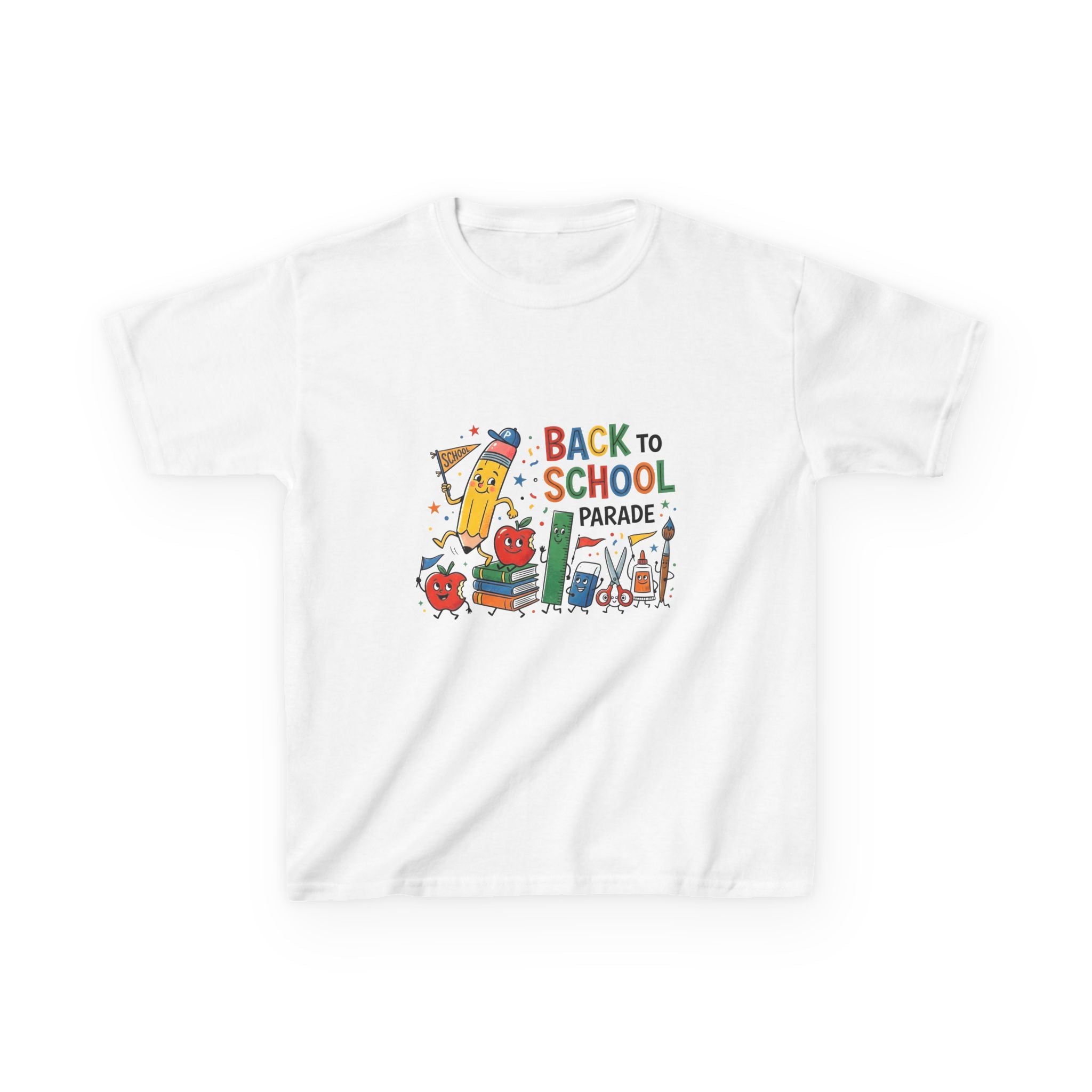 Kids Back to School Tee - Playful SCHOOL Supplies | First Day