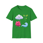 Cute Nature T-Shirt - Whimsical Cloud Sprout Wave Design | Unisex