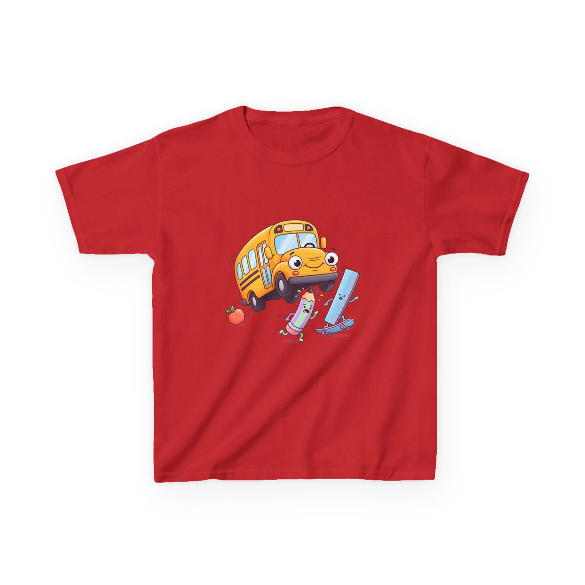 Kids School Bus Tee - Cute School Supplies Shirt | Back to School 2026