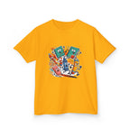 Kids Back to School Tee - Playful School Supplies Cartoon