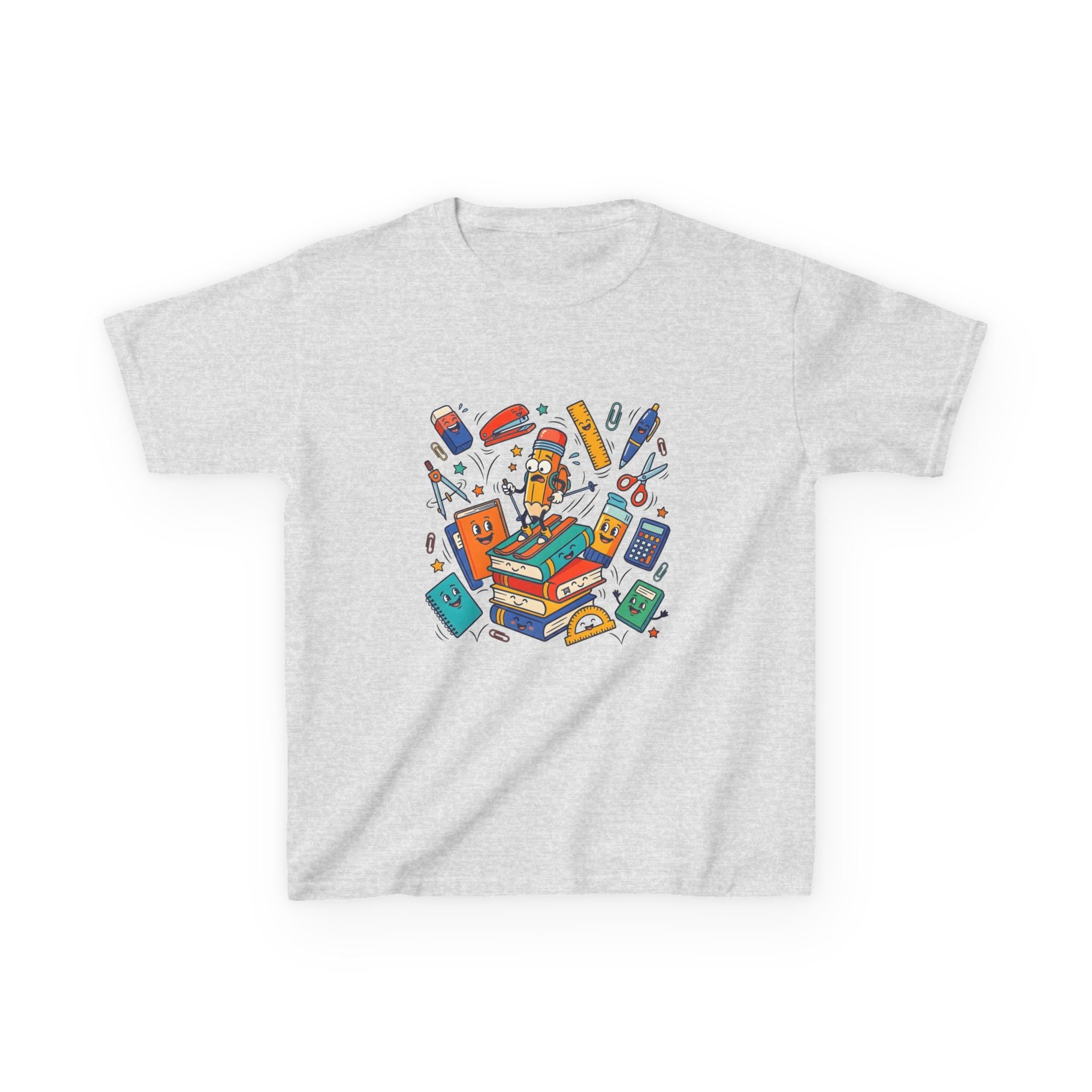 Kids T-Shirt - Cute Doodle School Supplies | First Day 2026