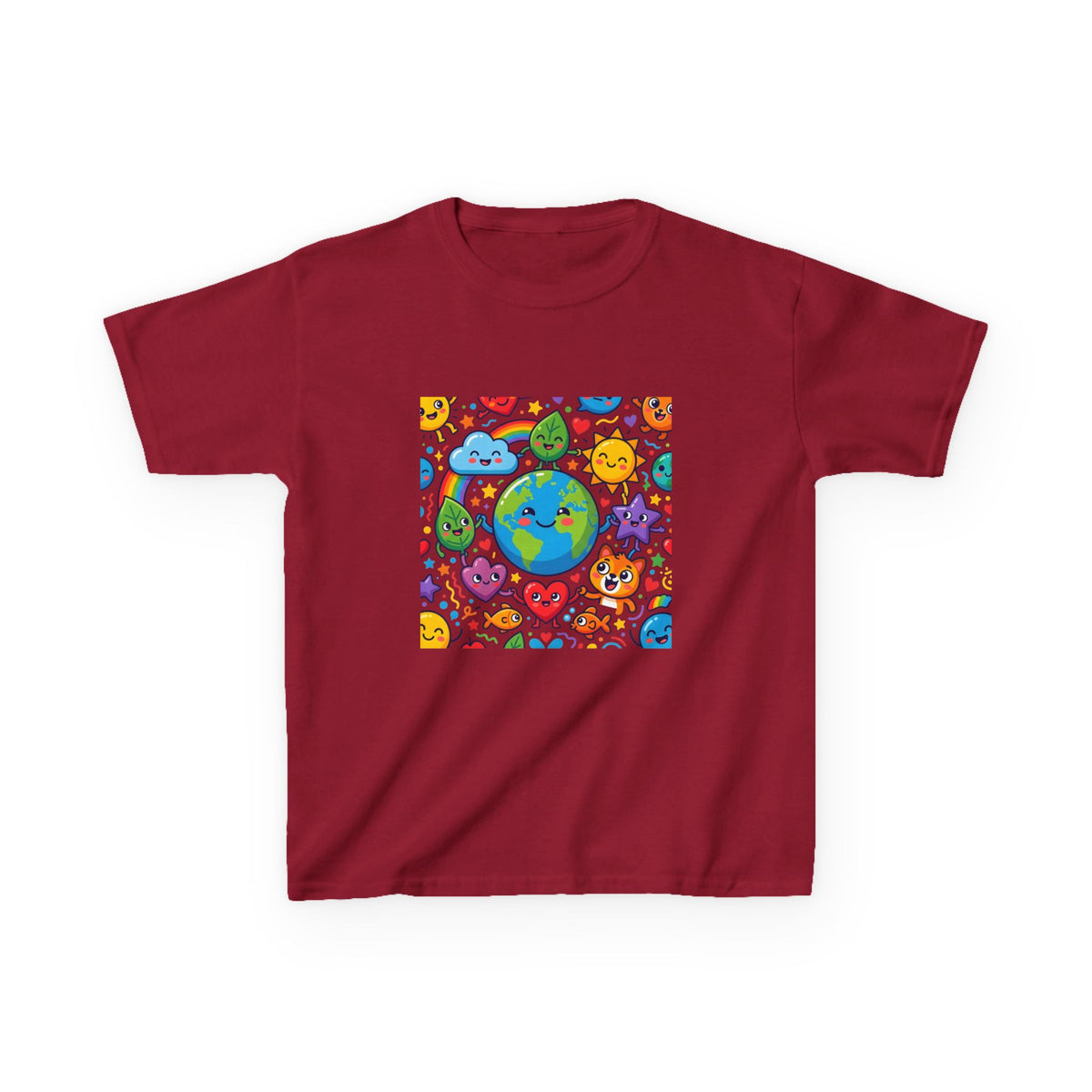 Kids Earth Day Tee - Happy Cartoon Planet | Nature Lovers