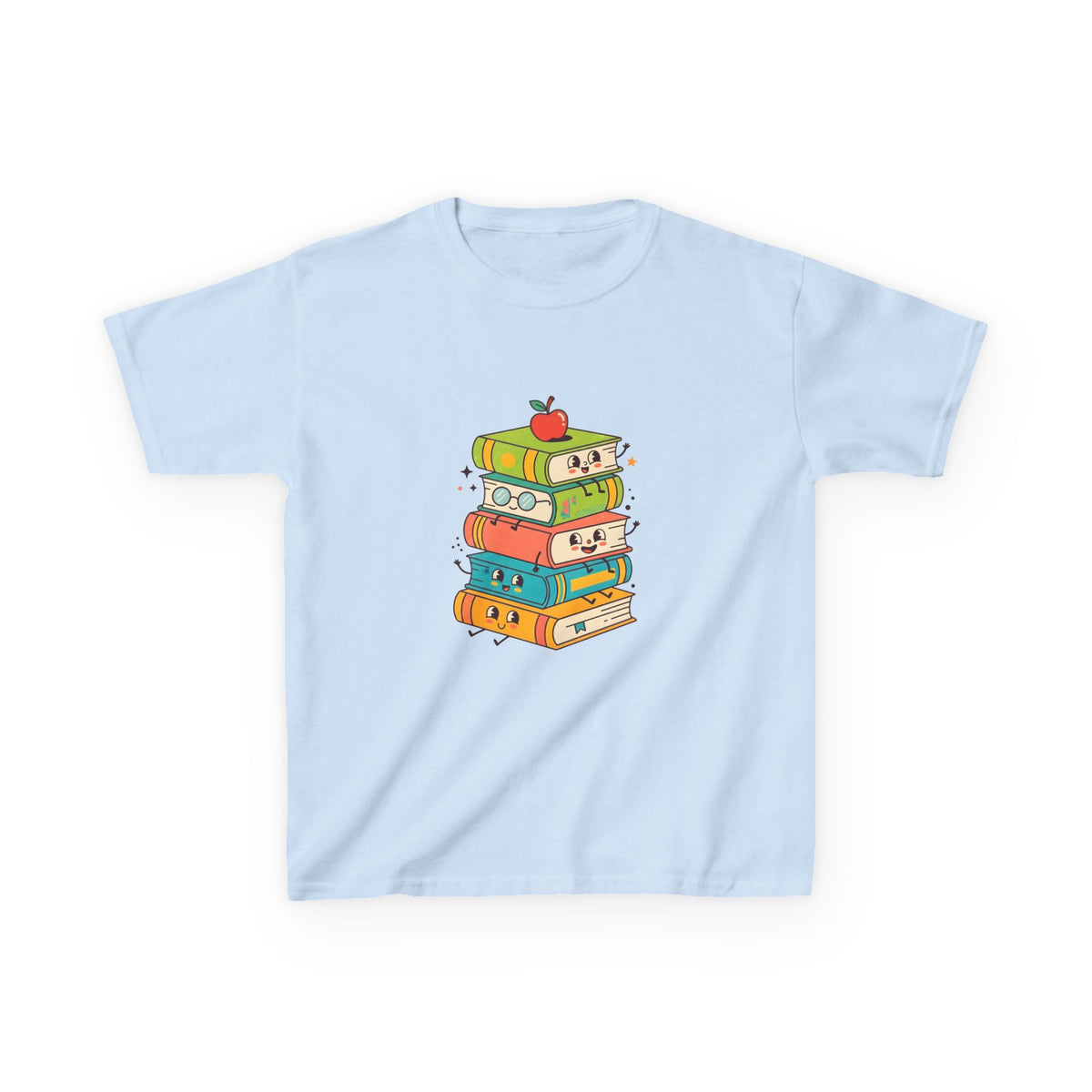 Kids Bookworm Tee - Whimsical Retro Reading & Learning Design