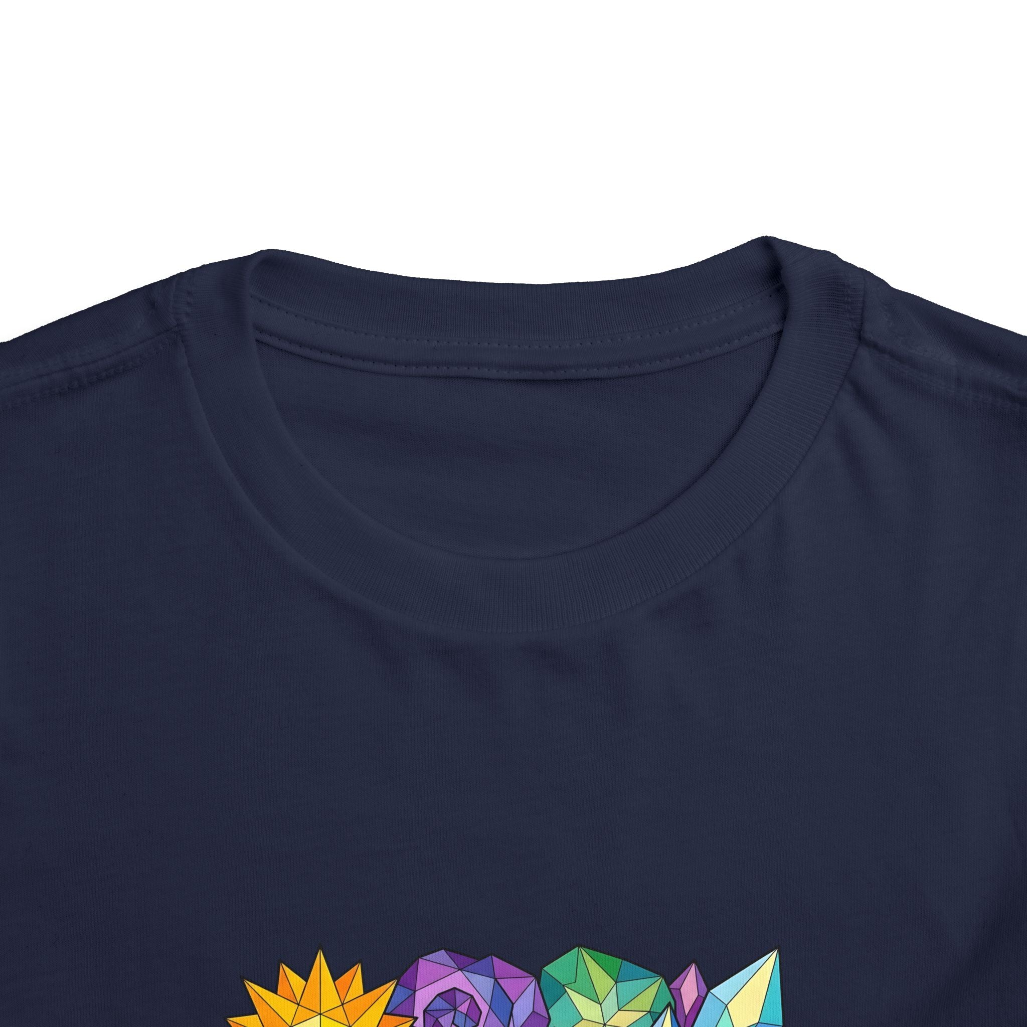 Toddler Tee - Vibrant Geometric Crystal & Gemstone Shirt