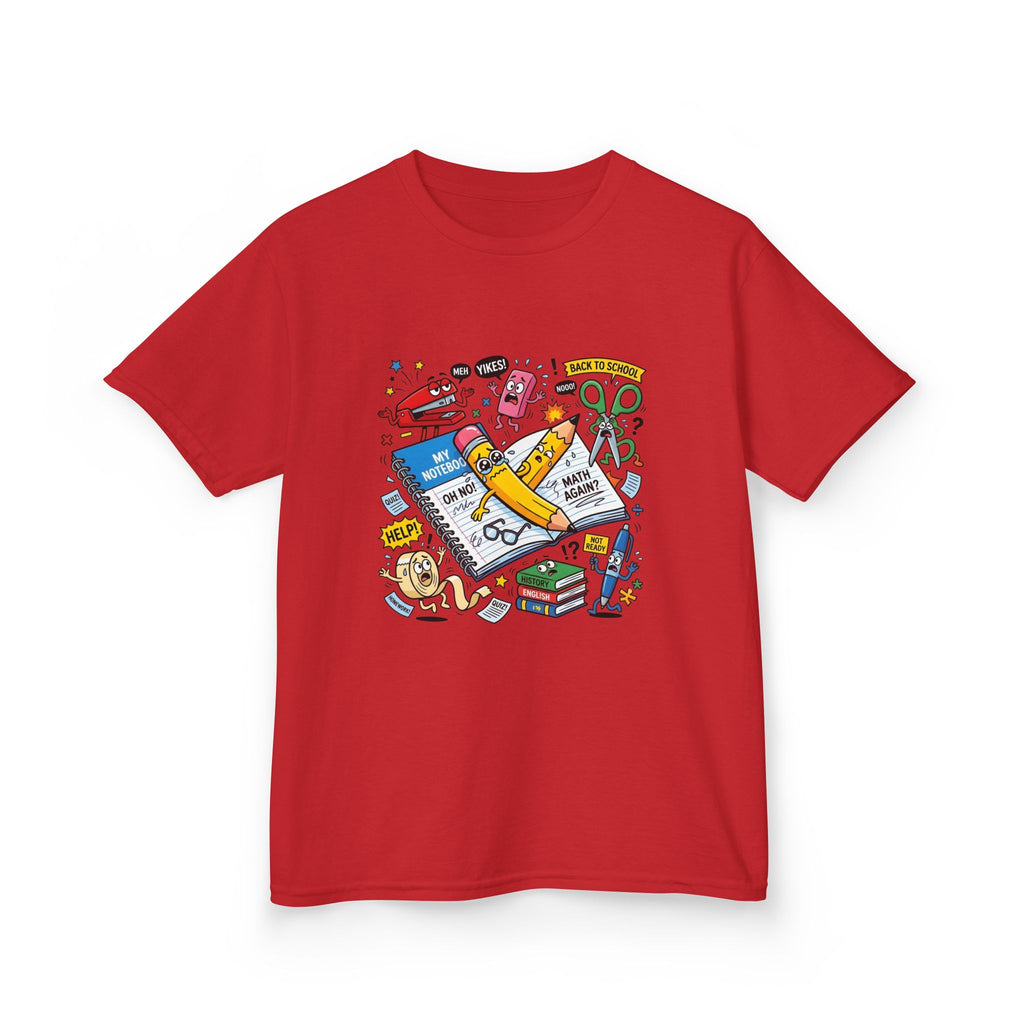 Kids Tee - Back to School Anxiety MEH YIKES! Funny Student