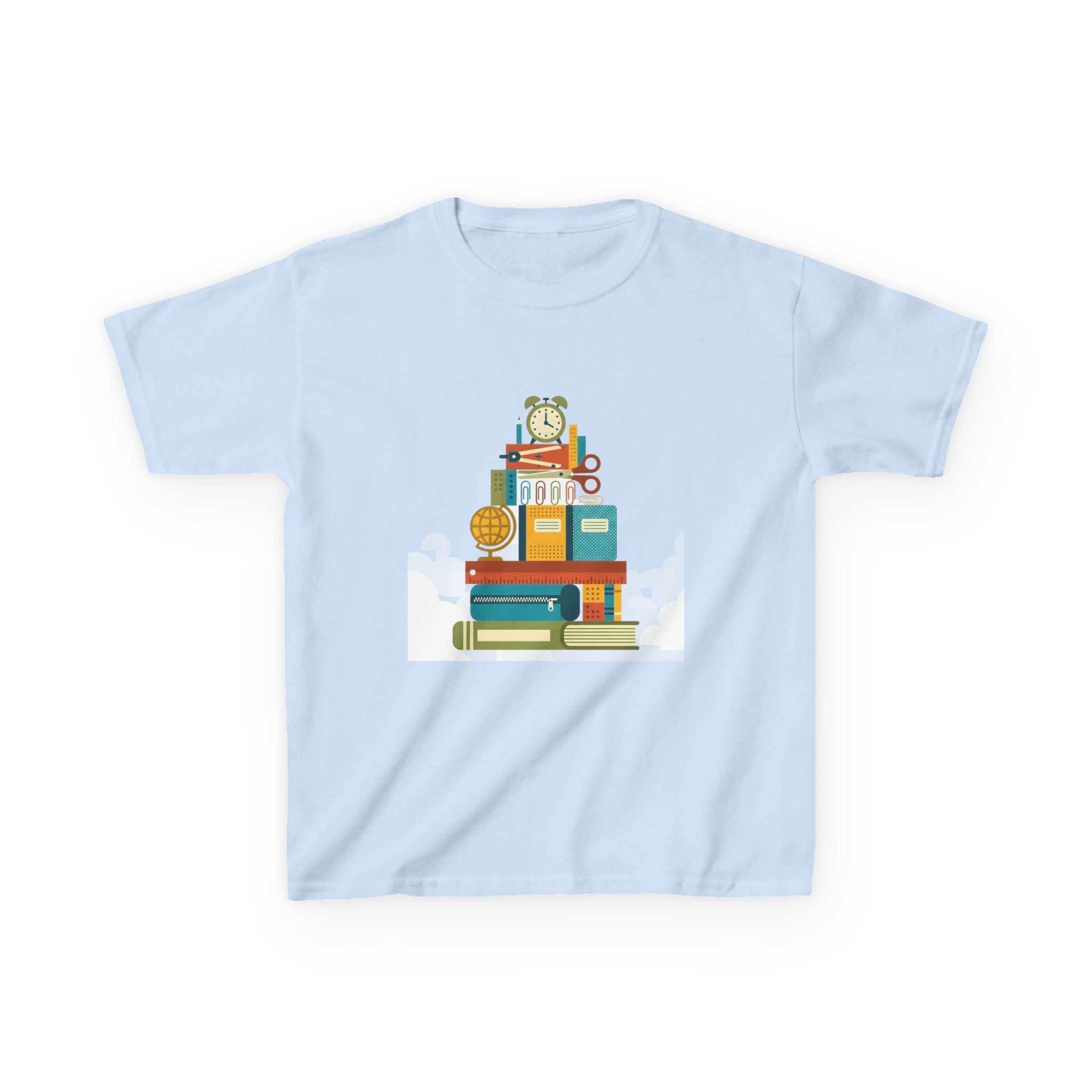 Kids Tee - Flat Vector School Supplies Stack | Back to School 2026