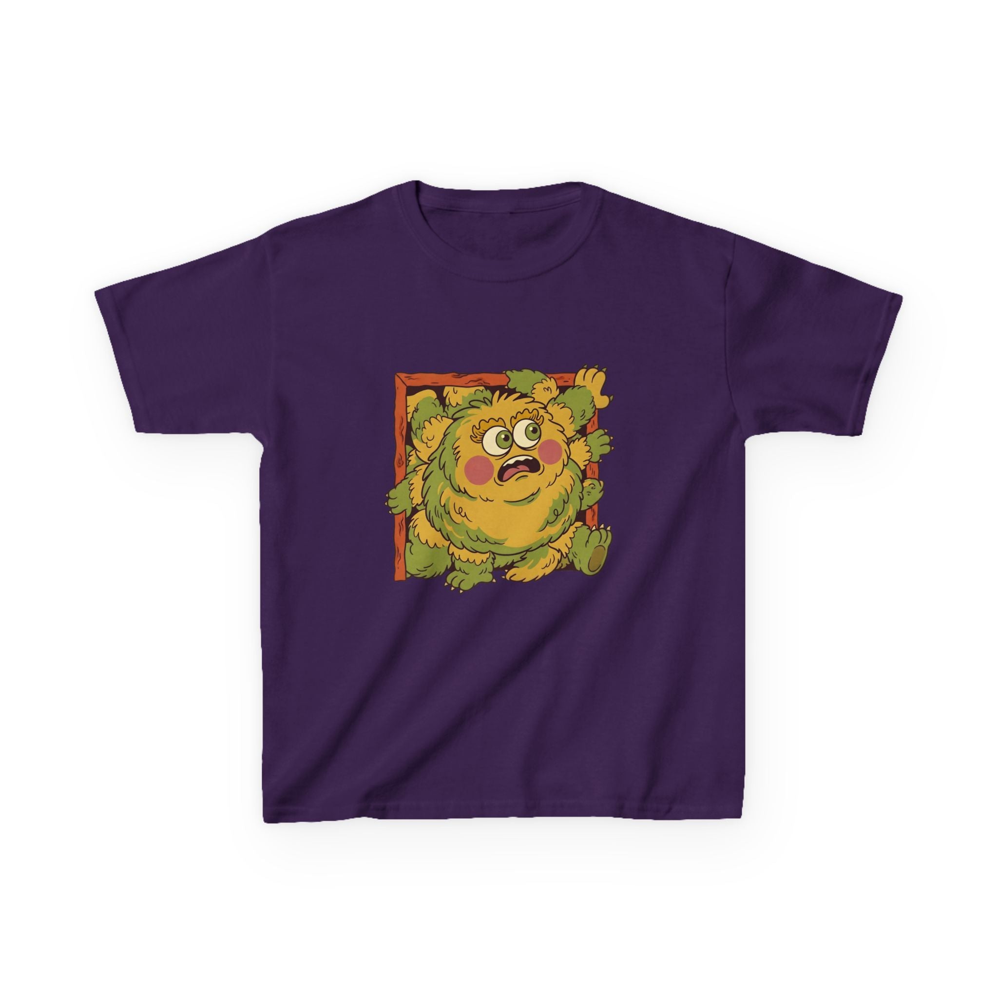 Kids Monster Tee - Whimsical Box Surprise Cartoon | Retro Colors