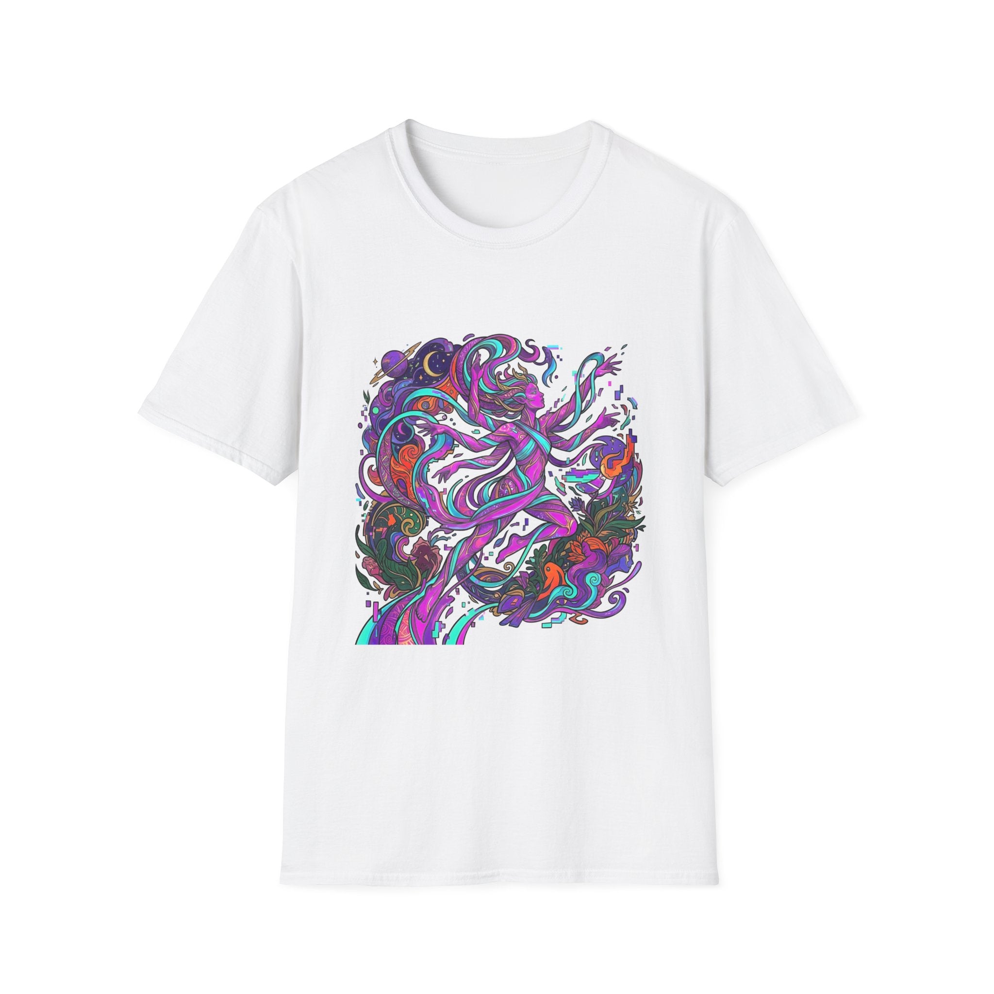 T-Shirt - Vibrant Psychedelic Cosmic Goddess Spiritual Flow