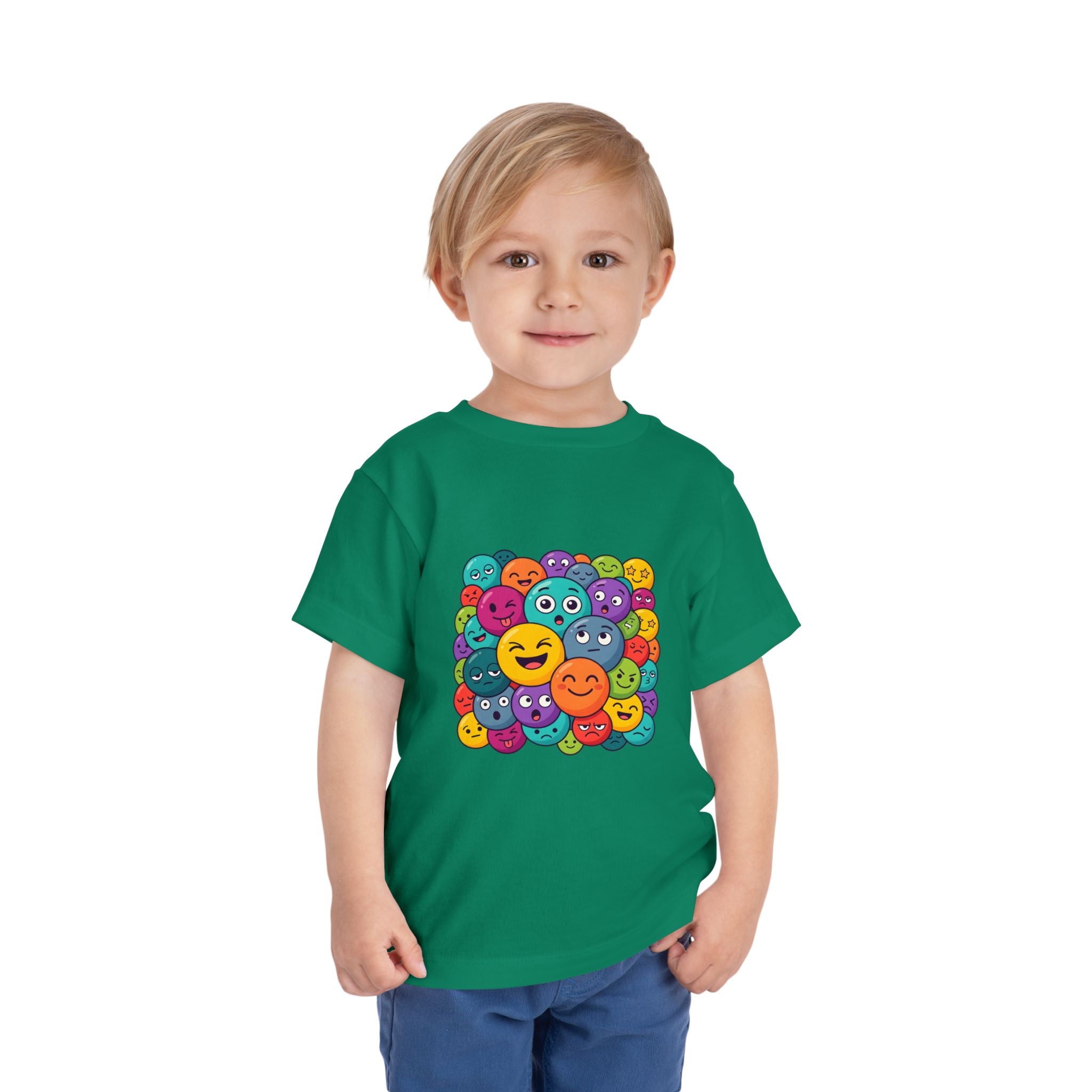 Toddler Tee - Expressive Emoji Faces | Kids Emotions & Feelings
