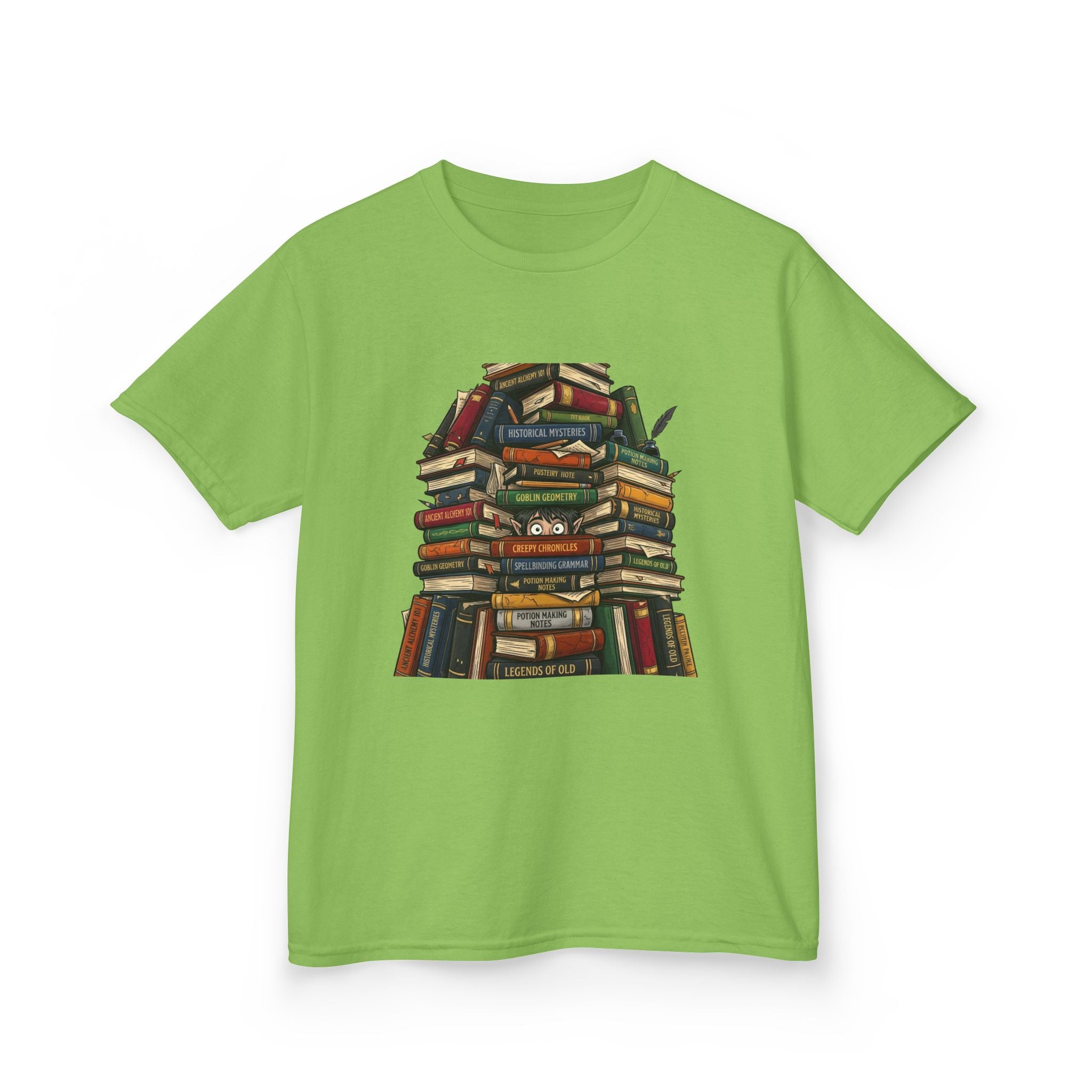 Kids Magic Studies Tee - Whimsical Fantasy Books & Goblin Geometry