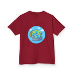 Kids Tee - Cute Earth Travel & School Cartoon Shirt | Adventure