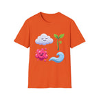 Cute Nature T-Shirt - Whimsical Cloud Sprout Wave Design | Unisex