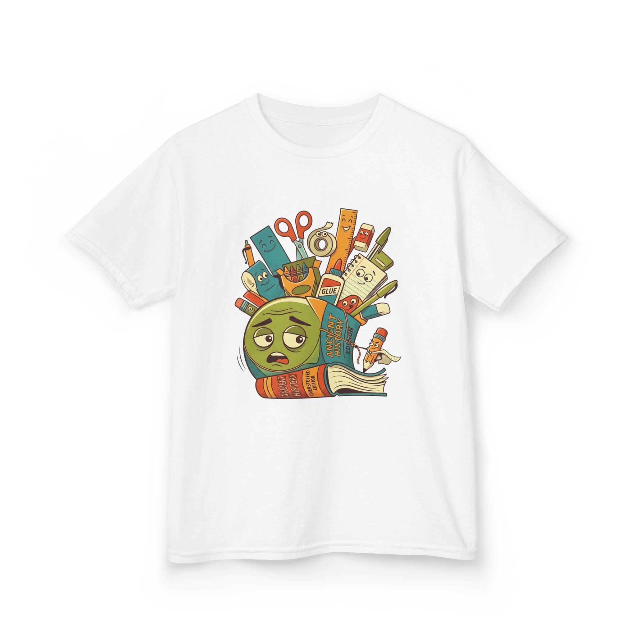 Kids Tee - Ancient History Overstuffed Edition | School Stress Back
