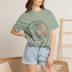 Unisex Garment-Dyed T-Shirt - Minimalist Geometric Nature Art