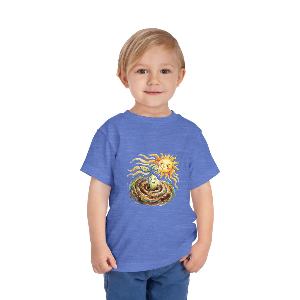 Toddler Tee - Whimsical Nature Growth Life Cycle Shirt | Earth Sun