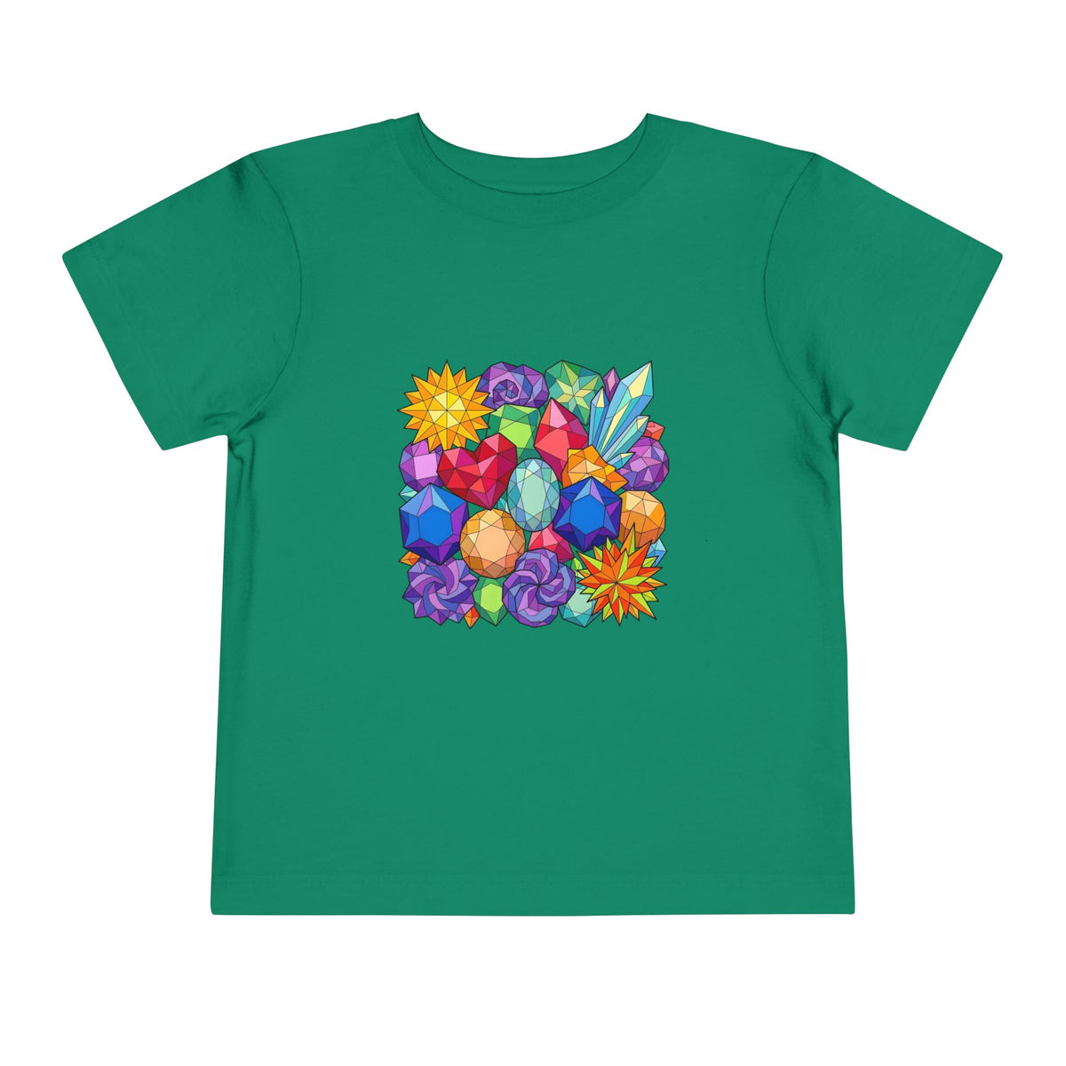 Toddler Tee - Vibrant Geometric Crystal & Gemstone Shirt