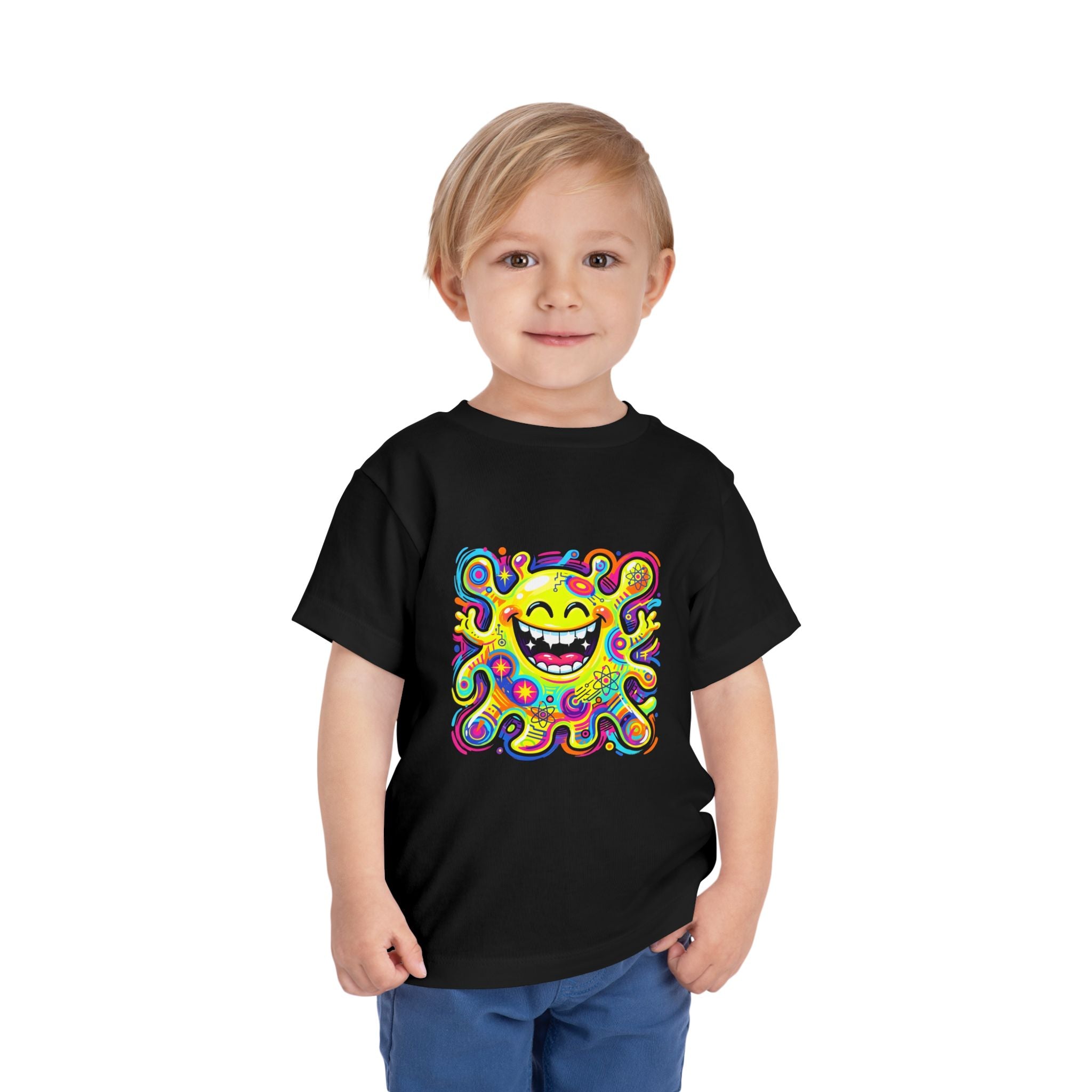 Toddler Tee - Vibrant Psychedelic Monster | Kids Abstract Cartoon Art