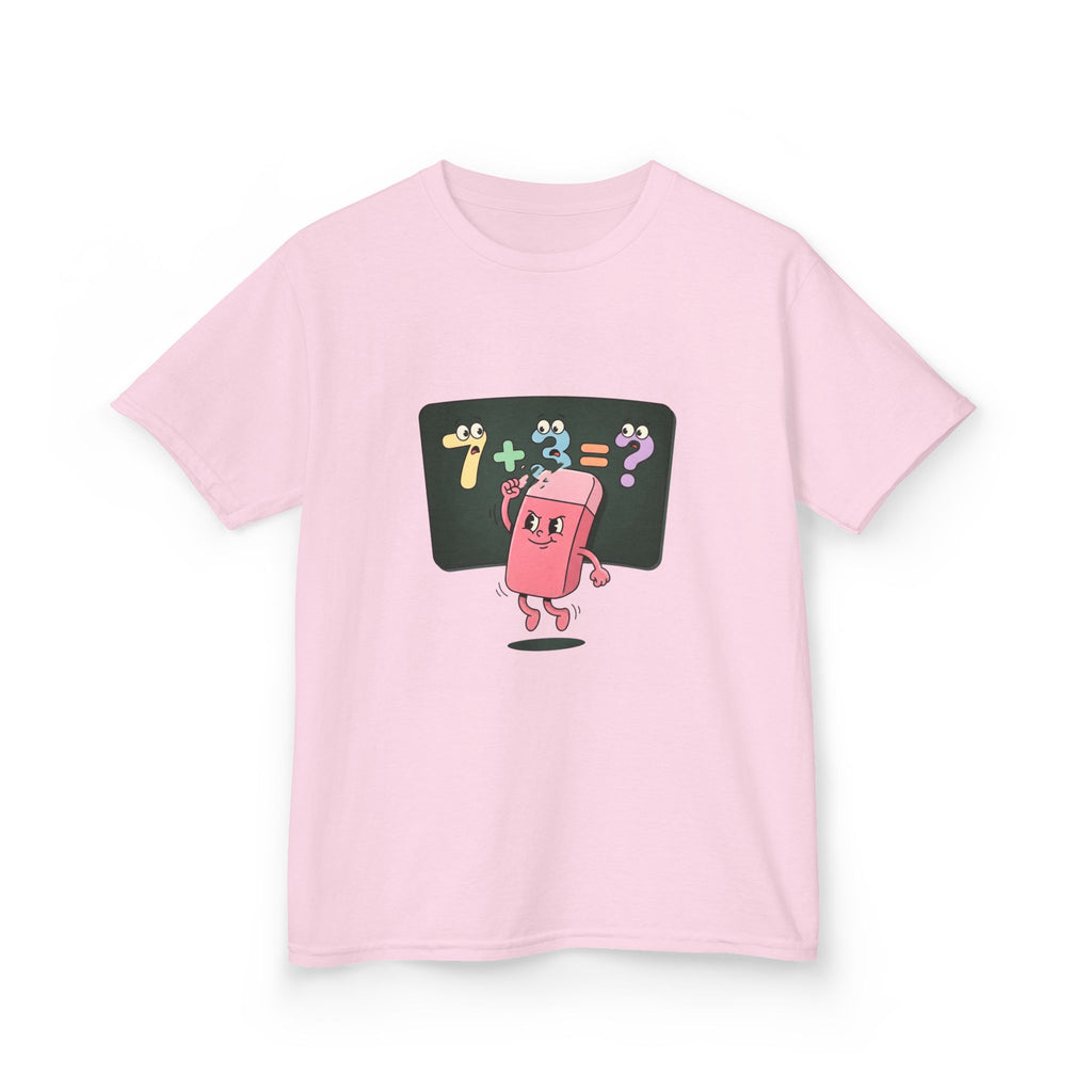 Kids Retro Math Tee - Playful Eraser Addition Problem