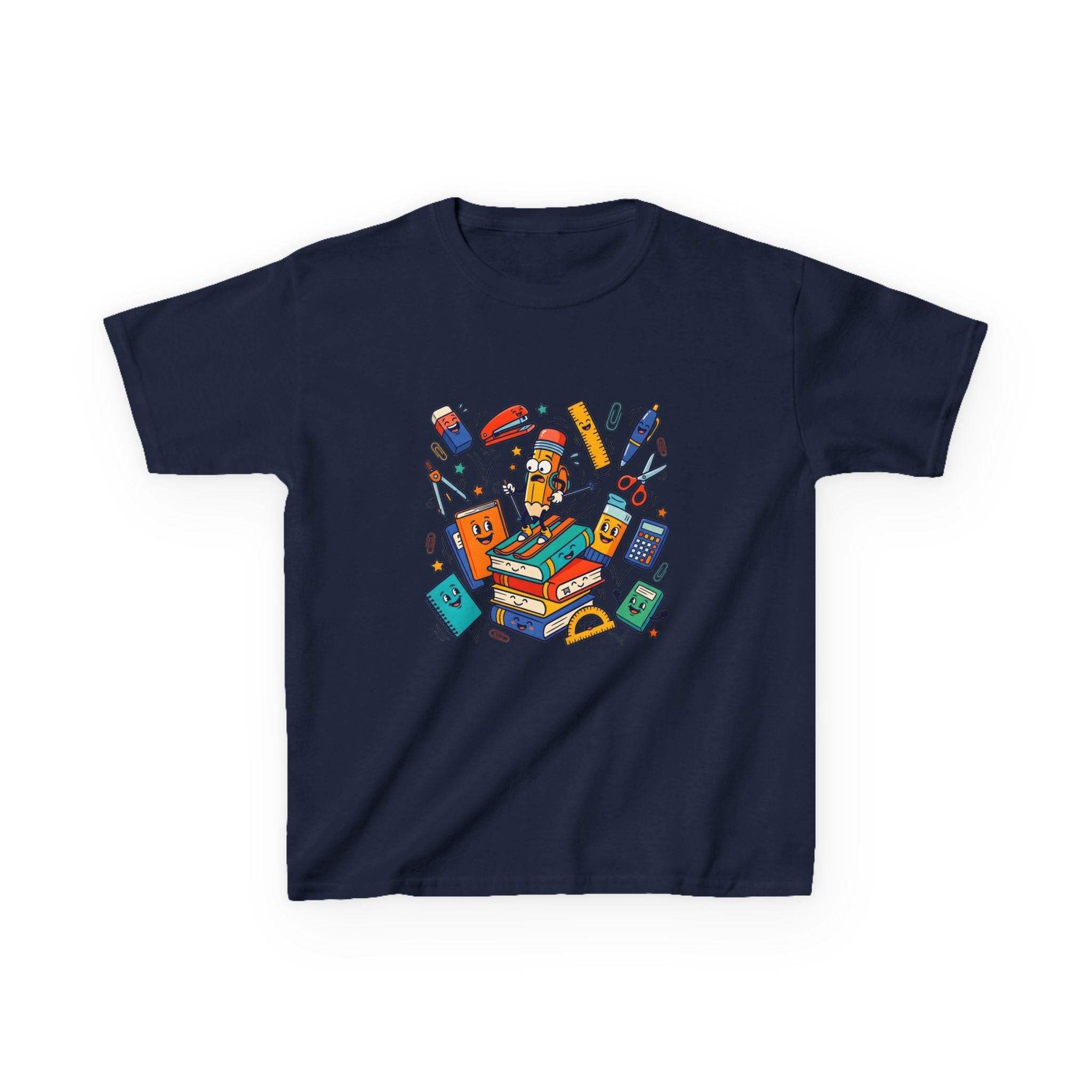 Kids T-Shirt - Cute Doodle School Supplies | First Day 2026