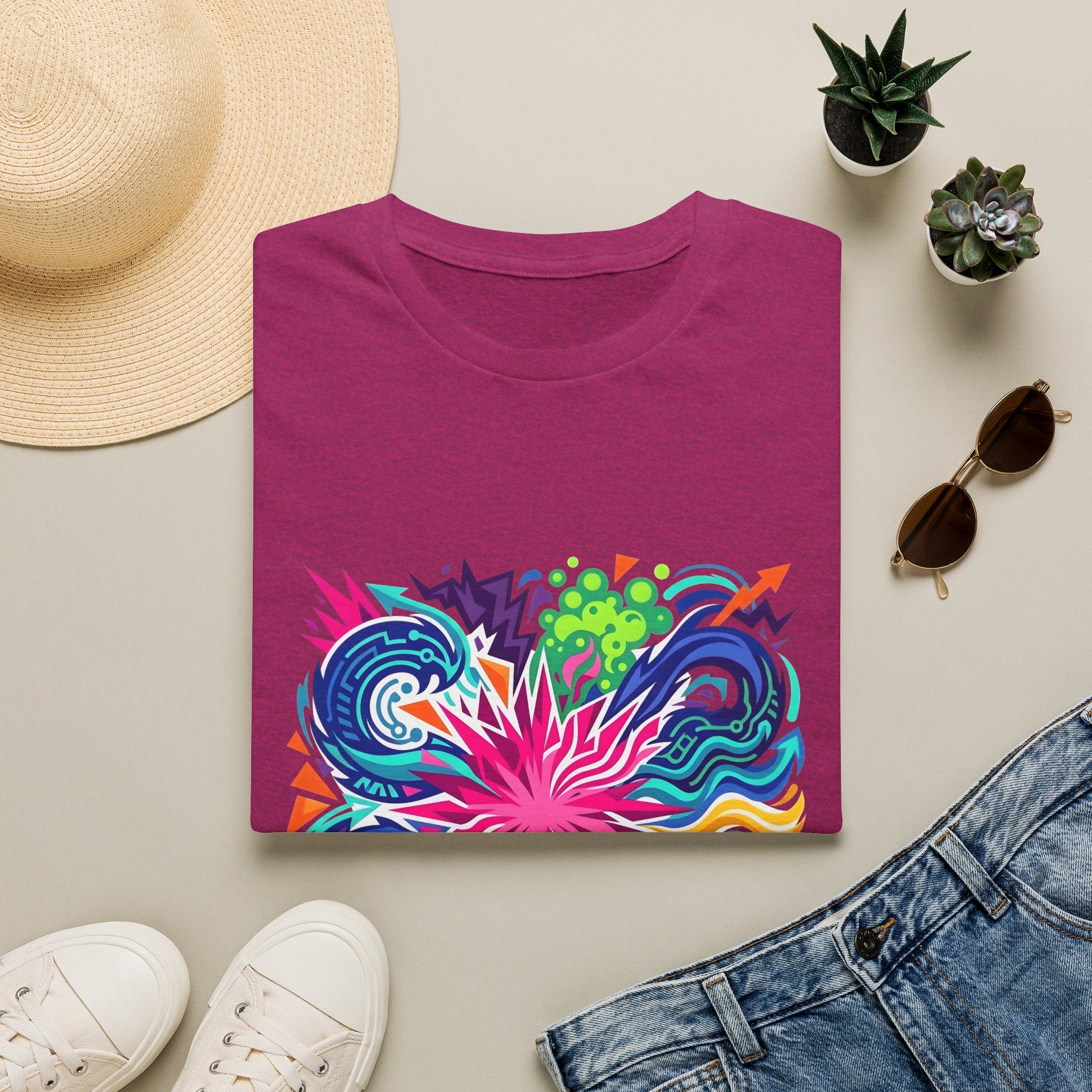 Abstract T-Shirt - Vibrant Graffiti Explosion | Unisex