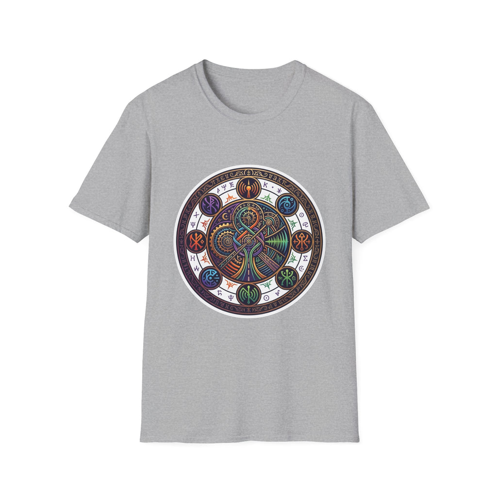 Unisex Steampunk T-Shirt - Ornate Mystical Mandala & Gears