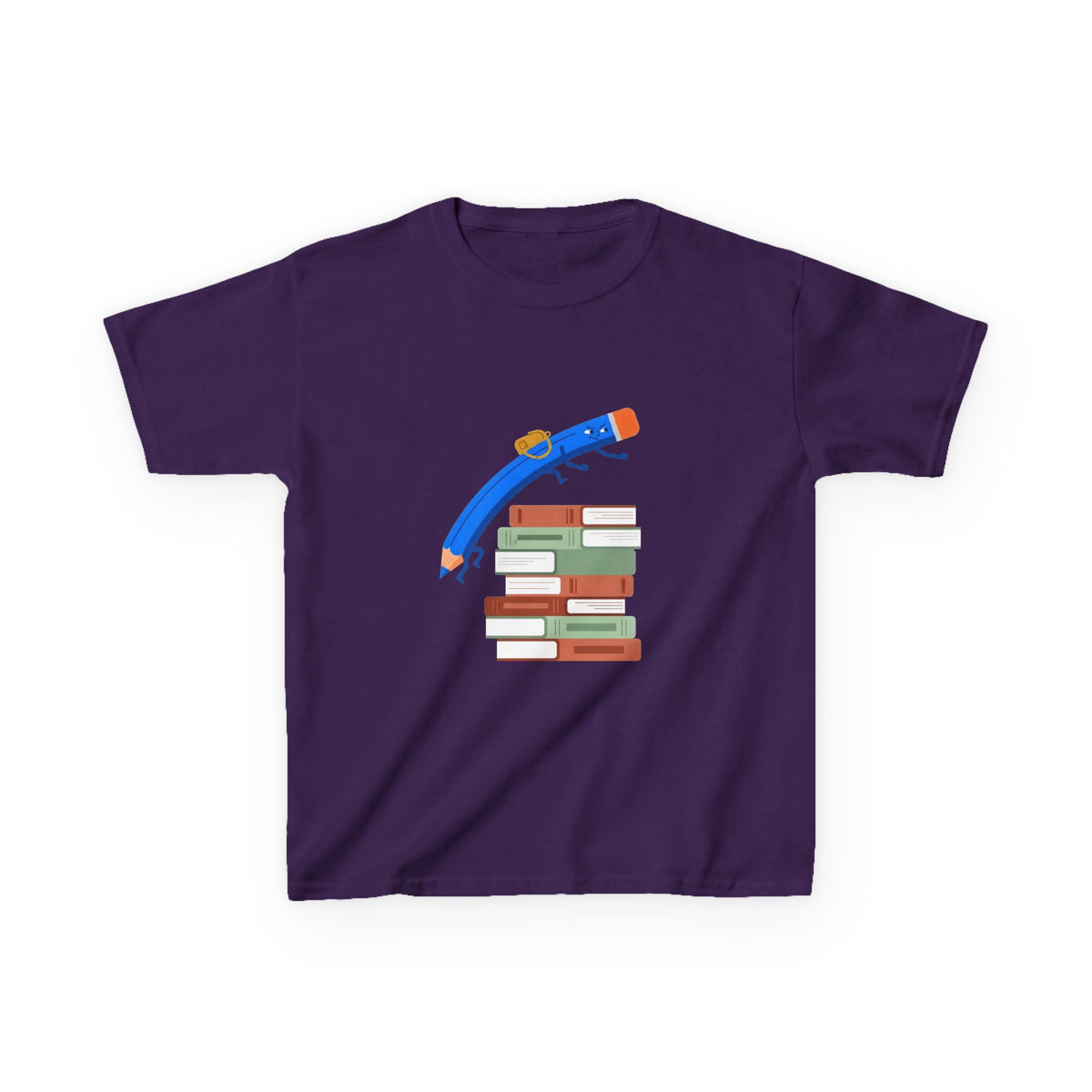 Kids Tee - Back to School Education | Books & Pencil