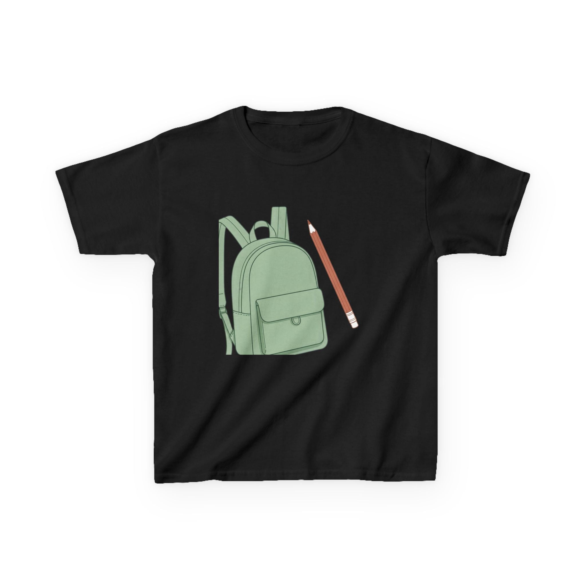 Kids Tee - Cartoon School Supplies Backpack Pencil | Back to School