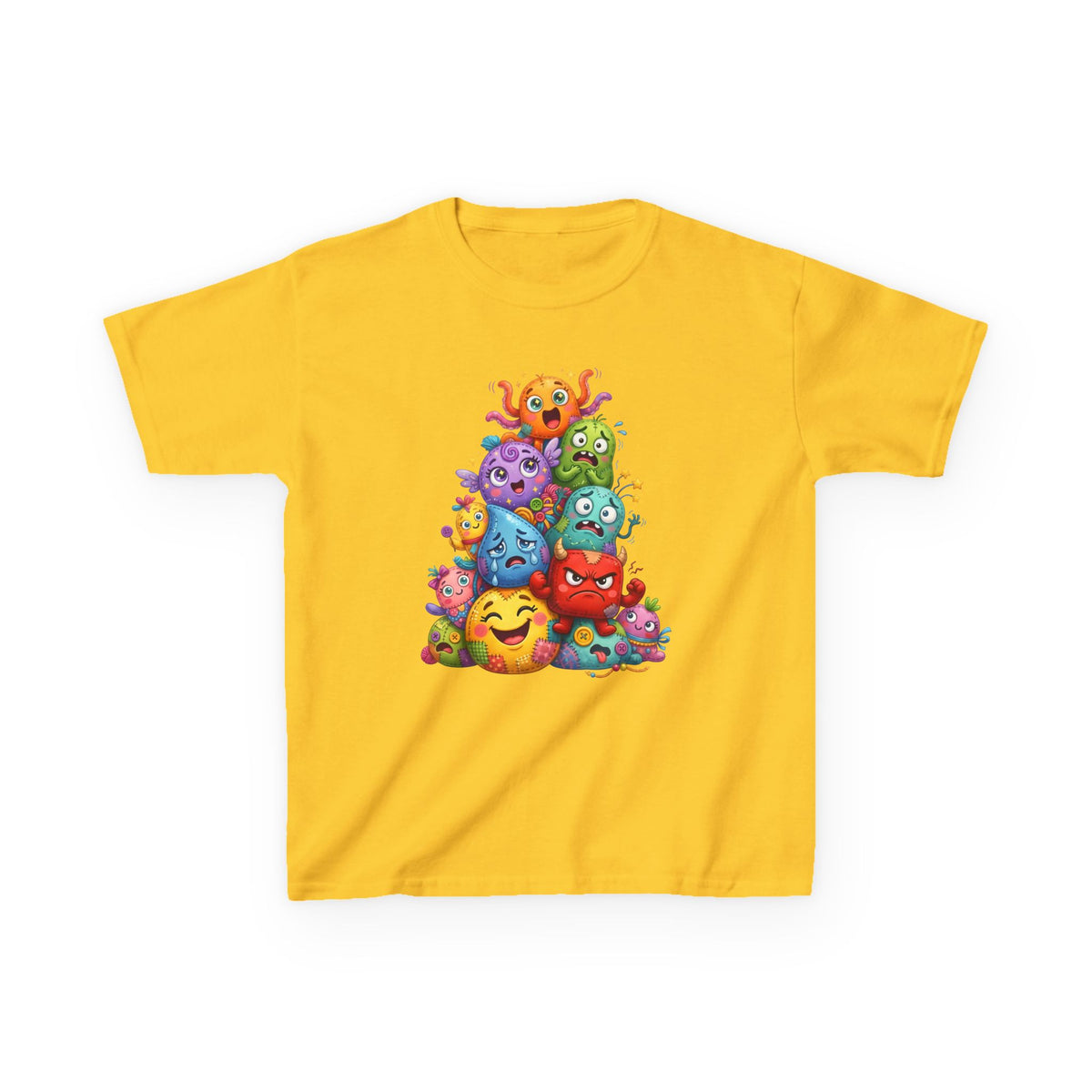 Kids T-Shirt - Cute Monster Pile | Whimsical Cartoon Design